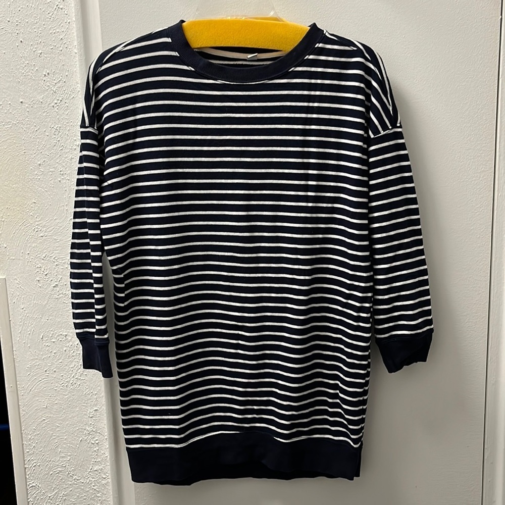 Uniqlo navy white stripe tunic
